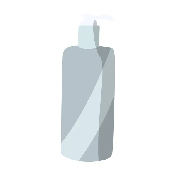 Shampoo Flat Design Used Hair Care Clean Scalp Vector Illustration — Stock Vector