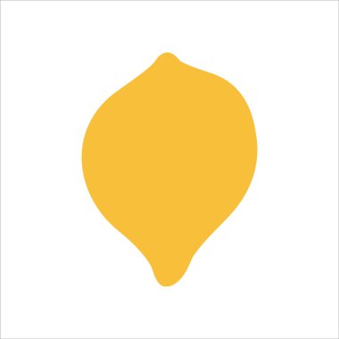 Beyaz arka planda izole edilmiş sarı sulu bir limonun vektör çizimi.