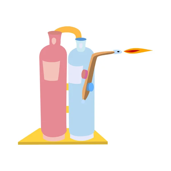 Gas Welding Cylinder Torch Vector Illustration Design Illustration — Stock Vector