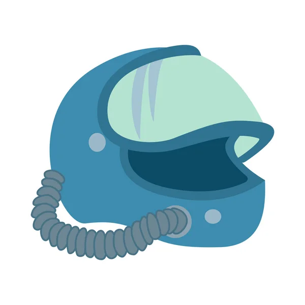 Astronaut Flacher Helm Raumzeichen Logo Vektor Illustration Vektor Illustration — Stockvektor