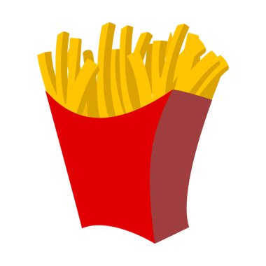 Patates kızartması vektör illüstrasyonu