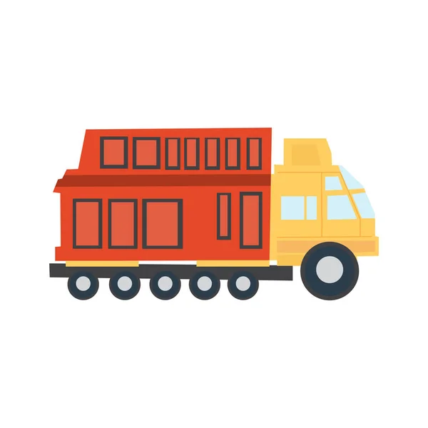 Векторний Плоский Дизайн Креативний Транспортний Значок Показує Вантажівку Логістику Транспортний — стоковий вектор