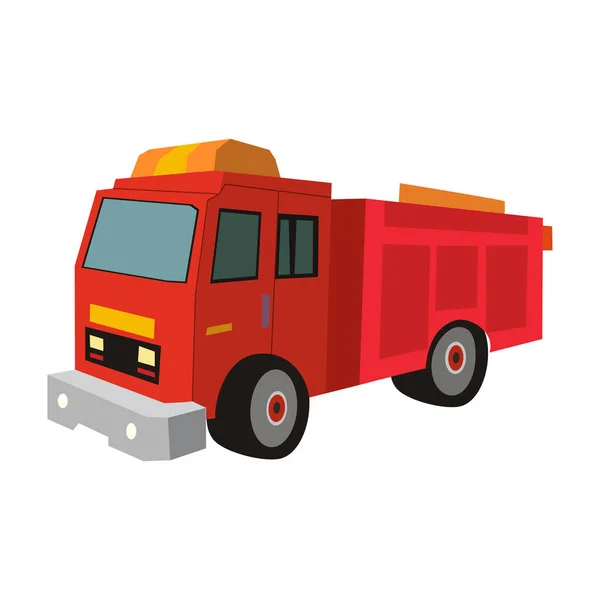 Flat Fire Truck Icon Flat Design Fire Fighting Equipment Icon — Stock Vector