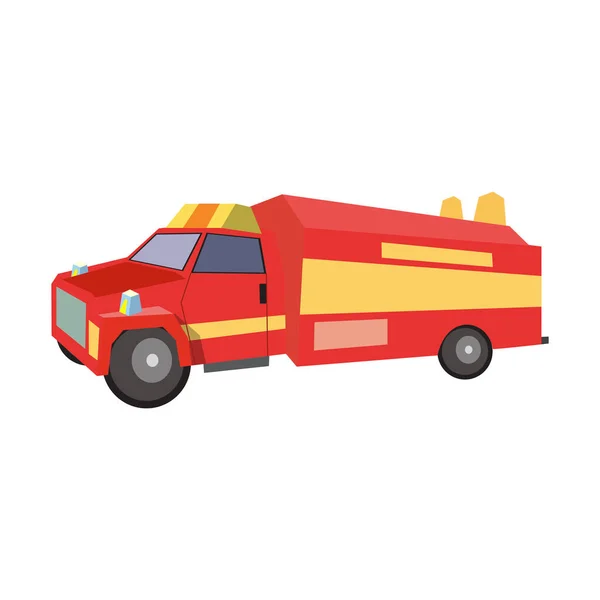 Icône Camion Pompiers Illustration Vectorielle Illustration Design Plat — Image vectorielle