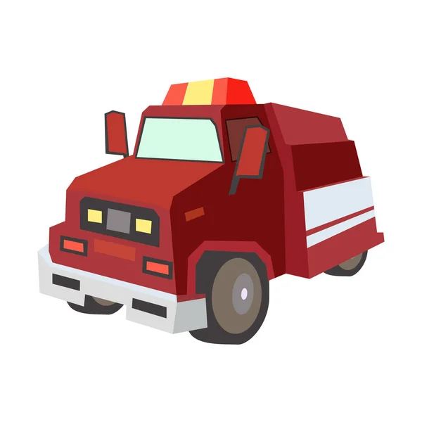 Płaski Wektor Ilustracji Zestaw Samochodów Ciężarowych Strażaków — Wektor stockowy