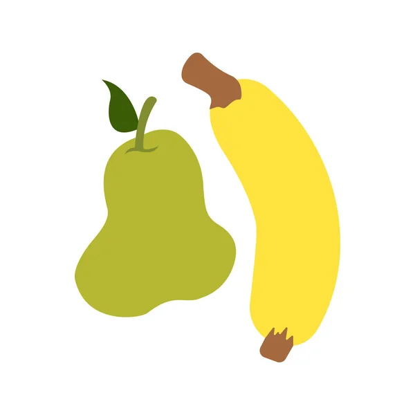 Guawa Banan Wraz Płaską Ilustracją — Wektor stockowy