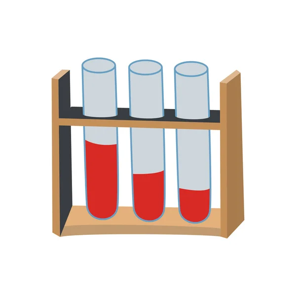 Test Tube Icon Flat Design Style Blood Test Tube Simple — Stock Vector