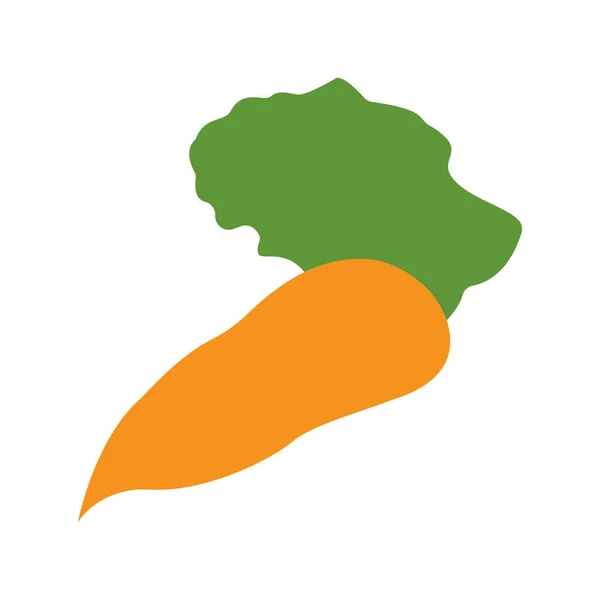 Значок Плоской Морковки Векторной Иллюстрацией — стоковый вектор