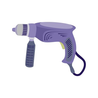 El matkabı simgesi beyaz arkaplan üzerinde izole edilmiş el matkabı konsepti Vektör illüstrasyonu için matkap simgesi