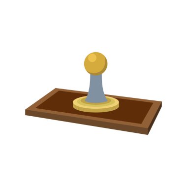 Düz vektör illüstrasyonunu damgalayın. Beyaz arkaplanda izole edin.