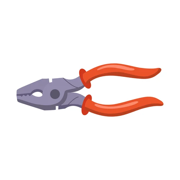 Pliers Ikon Egyszerű Lapos Logó Fogók Fehér Háttér Vektor Illusztráció — Stock Vector