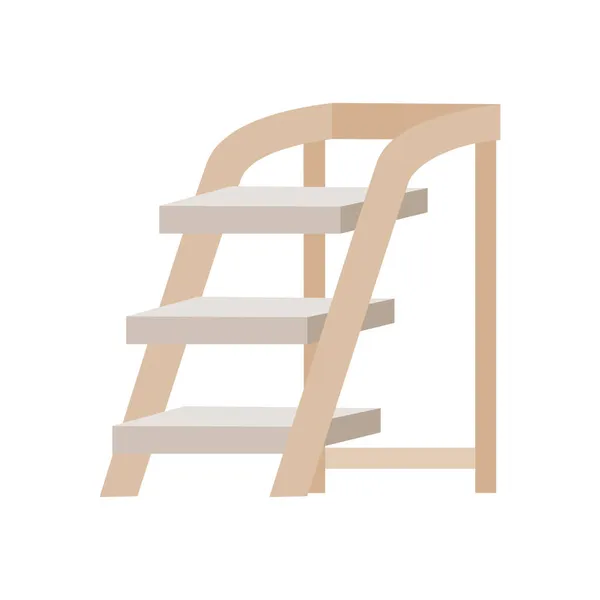 Escaleras Icono Plano Ilustración Vectorial Estilo Moderno Diseño Plano Aislado — Vector de stock