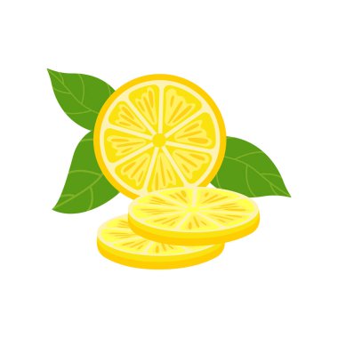Limon sarısı vektör. Limon içinde C vitamini olan asitli bir meyvedir..