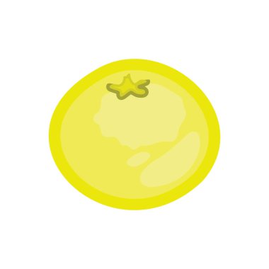 Beyaz arkaplanda, turuncu bir vektör çizimi