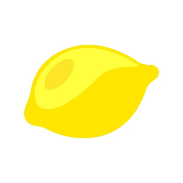 Beyaz Arkaplanda Bir Limon Vektörü Izole Edilir — Stok Vektör