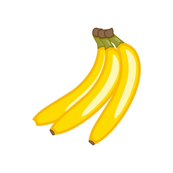 Fundo Branco Uma Ilustração Vetorial Banana — Vetor de Stock