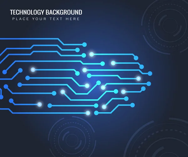 Abstract High Tech Background Advanced Connection Technology Circuit Line Concept — Wektor stockowy