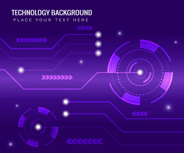 Binary Circuit Board Future Technology Purple Hud World Cyber Security — Stockvektor