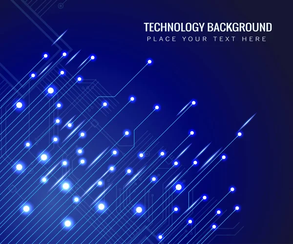 Abstract Technology Background Connecting Dots Lines Global Network Connection — Stock Vector