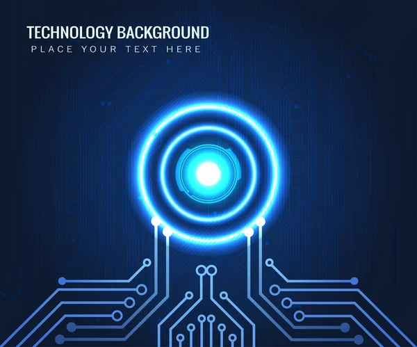 Kreis Blau Abstrakte Technologie Innovation Konzept Vektor Hintergrund — Stockvektor