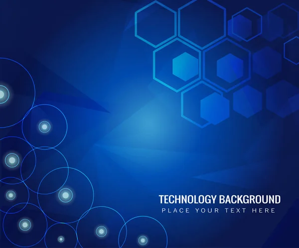 Blue Abstract Technology Digital Tech Concept Background — Stock Vector