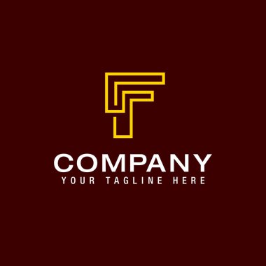 Vector graphic creative line alphabet symbol. Letter F Logo Design Template Vector