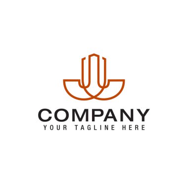 Letter j minimalist art monogram Creative Design vector linear Modern Two Monogram for corporate Business.