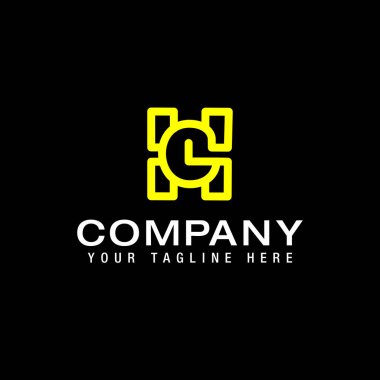 H G harfi logo vektör şablonu, Yaratıcı G H logo tasarımı kavramları