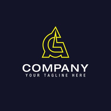 A G logo concept, initial AG or GA vector illustration
