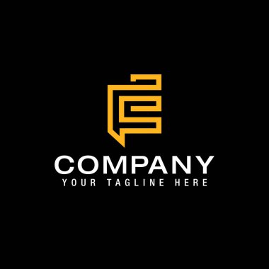 Abstract Initial Letter E Logo in Linear Concept Letter E Logo Design Template