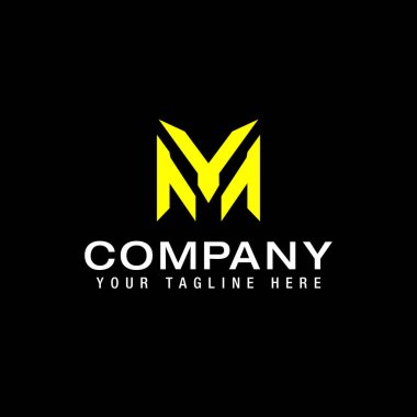 Y letter YM initial Logo Line Design Template Vector