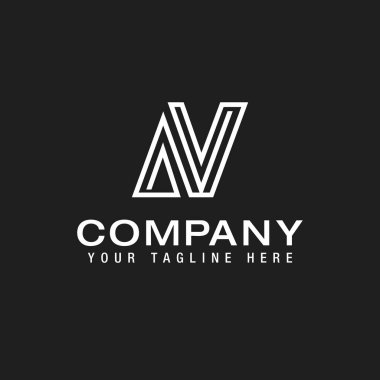 initial letter av Logo Line Design Template Vector
