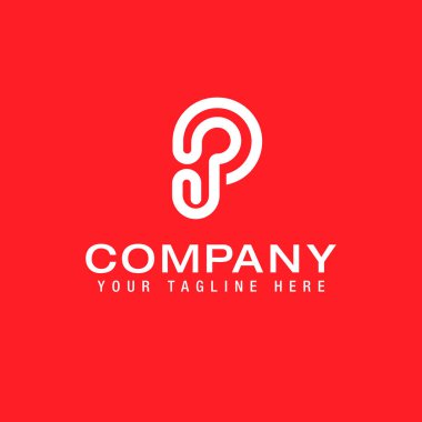 creative initial Letter P Logo line Design template Vector