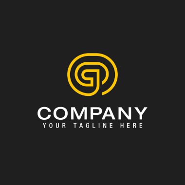 Initial letter GD DG or alphabet O Vector logo design