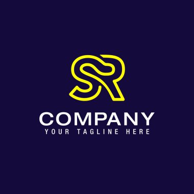 SR Letter Logo Design Colors Creative Modern Letters Vector Icon Logo Illustration.