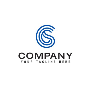 Initial based clean and minimal Logo CS SC C S letter creative monochrome monogram icon symbol