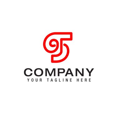 initial ST TS S T abstract vector logo monogram design template