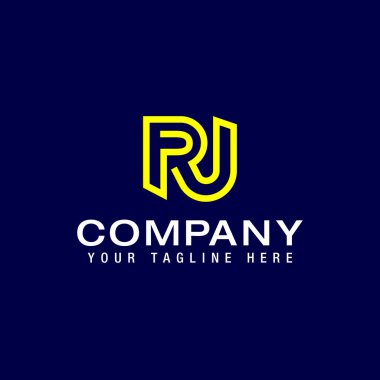 Initial PJ JP modern monogram and elegant logo design template