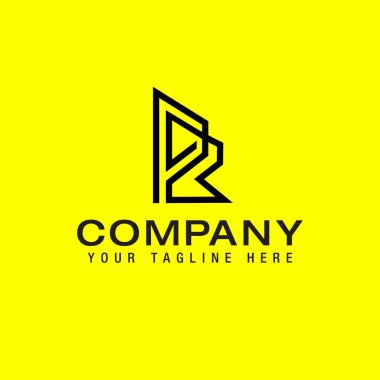 creative initial letter PR logo design vector R Logo Line Design Template Vector