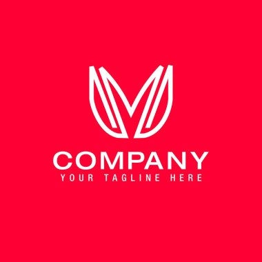 Letter M V Logo Design Minimalist Simple Letter M and V Symbol Monogram Logo.