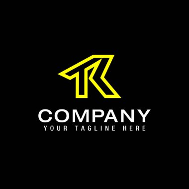 tk and tr initials company Logo Line Design Template Vector