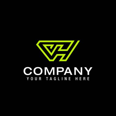 intial creative Abstract Letter VH for an inspiring logo design