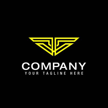 TV letter logo concept vector TV initial Logo Line Design Template Vector