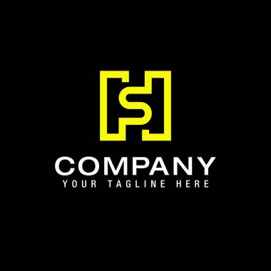 Initials Letter HS Logo Template Monogram SH Symbol Vector.