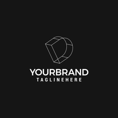 creative initial D Letter Logo Line Design Template Vector