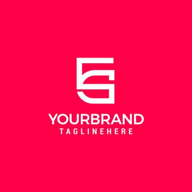 Initial letter EG monogram Logo Line Design Template Vector