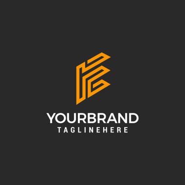 Alphabet letters Initials Monogram logo FE EF F and E