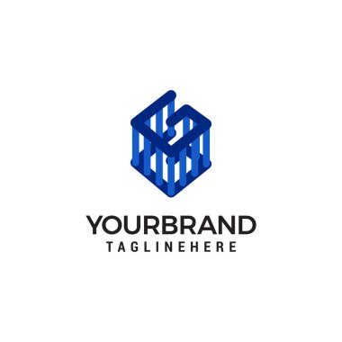 Letter G cage logo flat and vector design template.