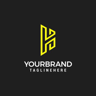 Modern creative letter H vector logo design Minimalist H stylish monogram initial based icon.