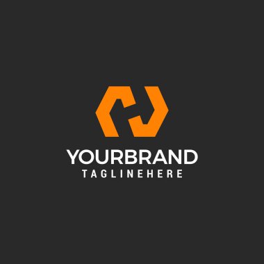 letter H hexagonal technology initial logo design hexagon monogram lettering designs hexagon